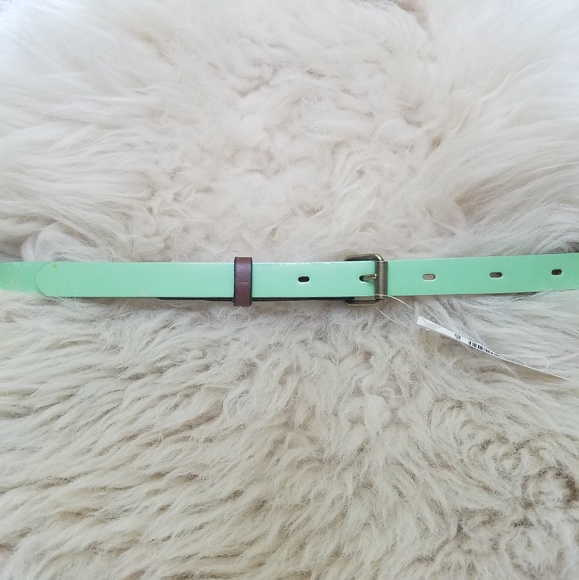 NWT Madewell Patent Leather Green Belt Orig $39.50 - Picture 4 of 8